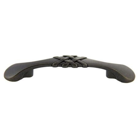 Crown 4-3/4" Braided Cabinet Pull with 3" Center to Center Weathered Black Finish CHP83063DACM